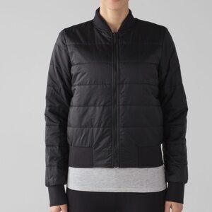 💥 Lululemon Reversible Bomber Black Quilted Jacket XS/S
